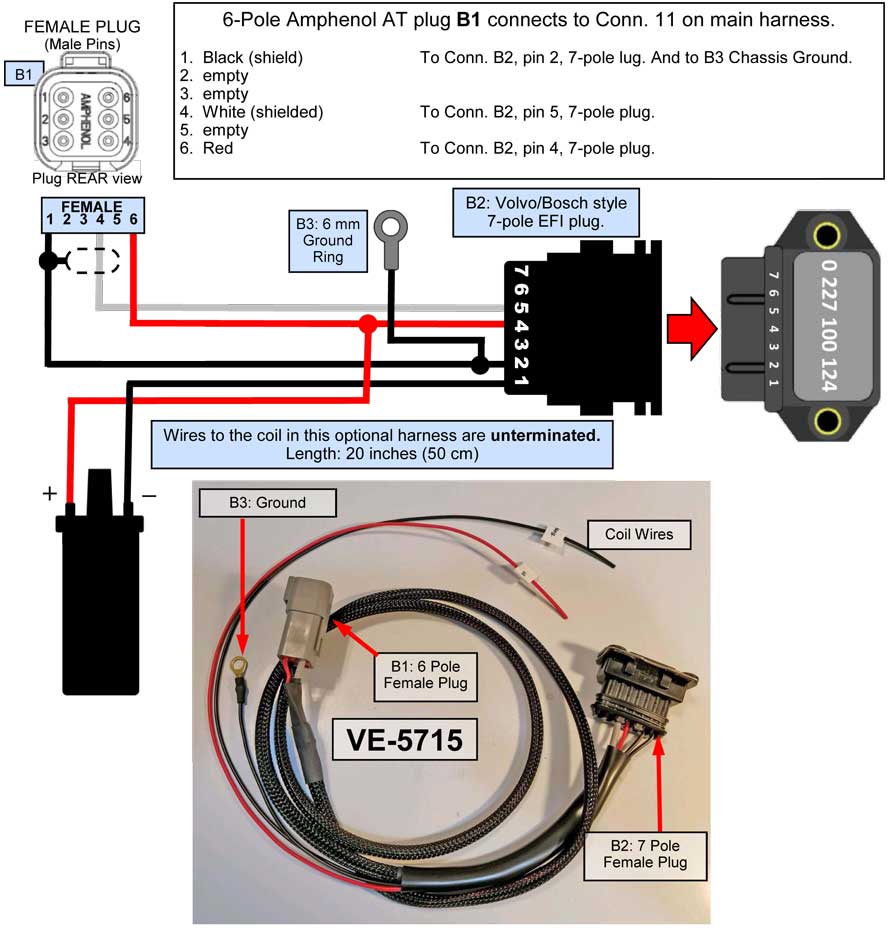 ve5701 main engine harness microsquirt for 240.