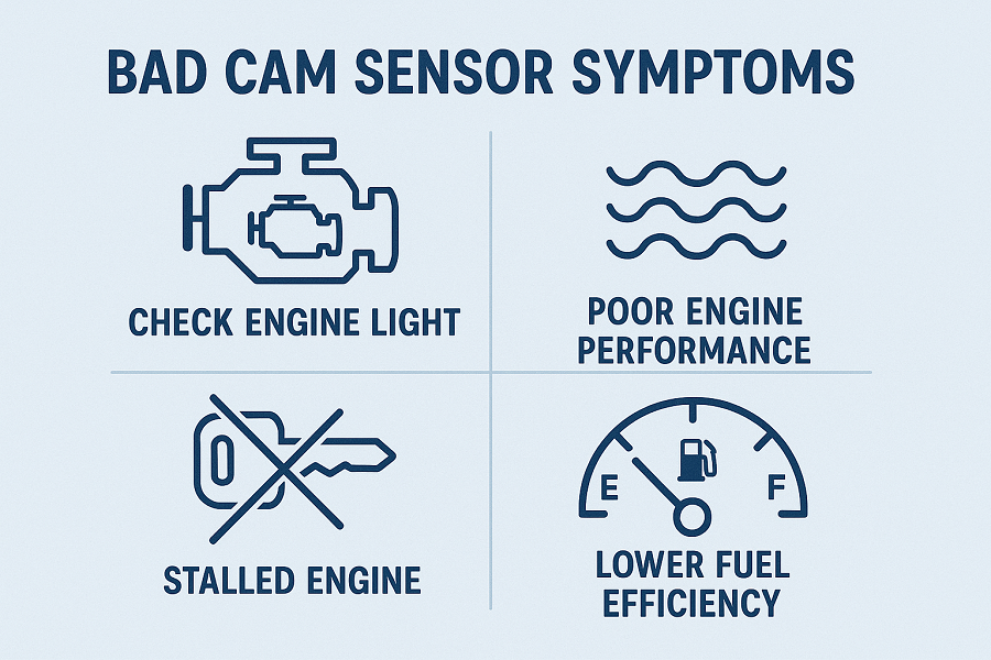 bad cam sensor symptoms