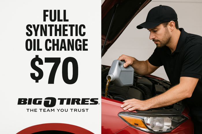 Big O Tires Full Synthetic Oil Change Price