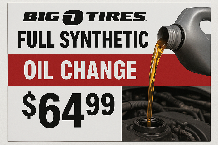 Big O Tires Full Synthetic Oil Change Price
